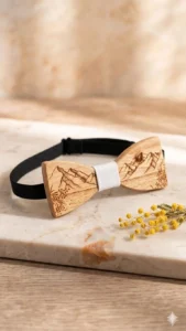 Nœud Papillon en Bois style Côte D'Azur