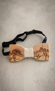 Nœud Papillon en Bois style Far West