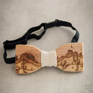 Nœud Papillon en Bois style Far West